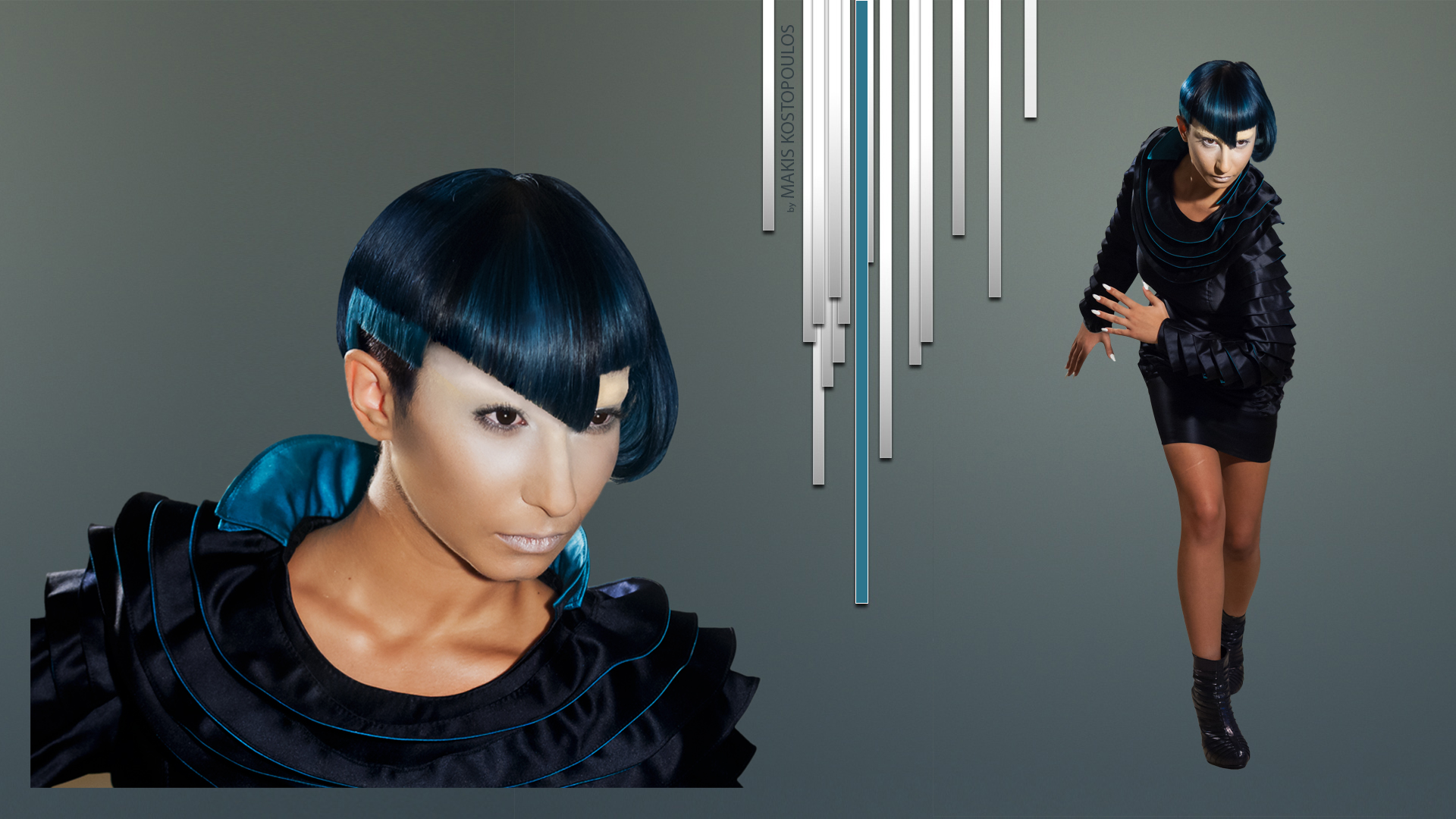 Fashion hair styling portfolio layout